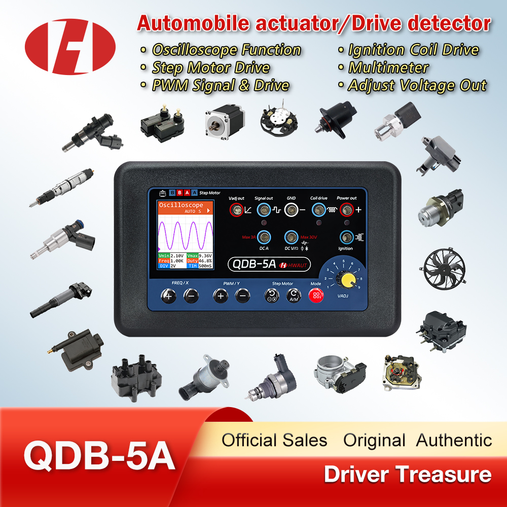Lastest QDB-5A Auto Diagnostic Tool Oscilloscope PWM Generator Multimeter Stepper Motor Solenoid Valve Tester