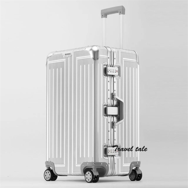 Carrylove 26 "28" 30 インチビッグアルミトロリースーツケーストランクメタリック大型ローリング荷物バッグ車輪付き