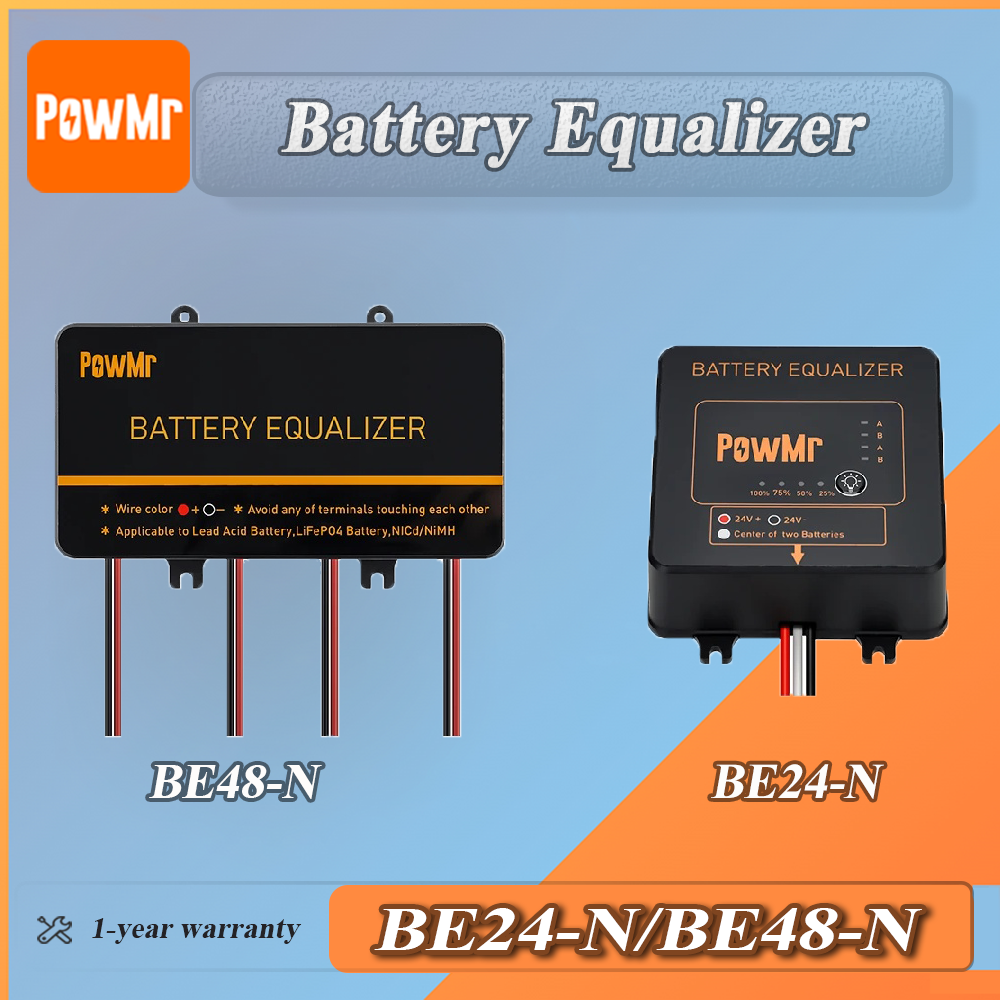 PowMr 24V48V バッテリーバランサー電圧イコライザー リン酸鉄リチウムバッテリー用 電源バランスをとり、バッテリー寿命を延長します