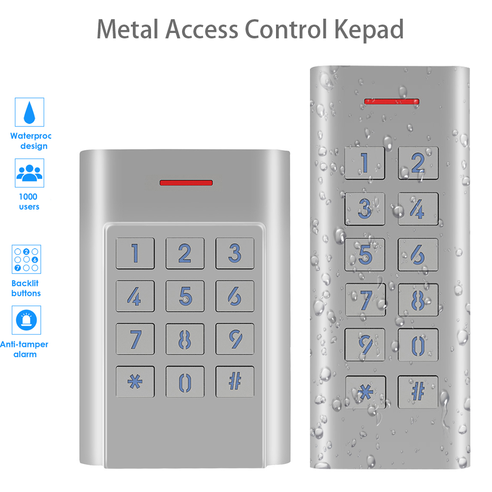 IP68 Waterproof Standalone Access Controller password Code Only Keypad Metal Security Entry Door System K5 K6 DC9-18V