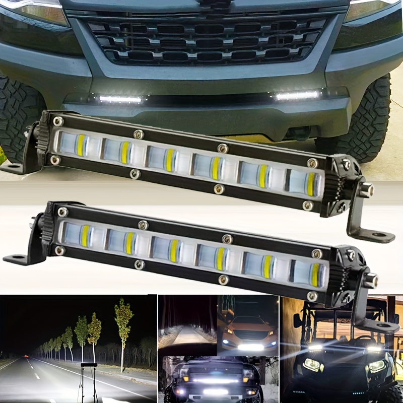 1PC 6D 超スリム LED ワークライトバー 7 インチ 18 ワット駆動フォグランプ 4 × 4 LED バーオートバイオフロード 4WD SUV ATV