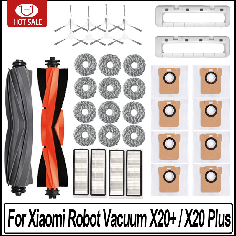 Xiaomi ロボット掃除機 X20/X20 プラスダストバッグモップ布アクセサリーメインサイドブラシ Hepa フィルター交換部品
