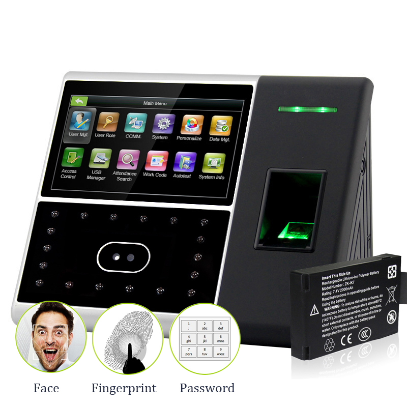 IFace302 生体認証顔認証勤怠管理システム USB指紋リーダー タイムレコーダー 従業員アクセス制御機 電子機器