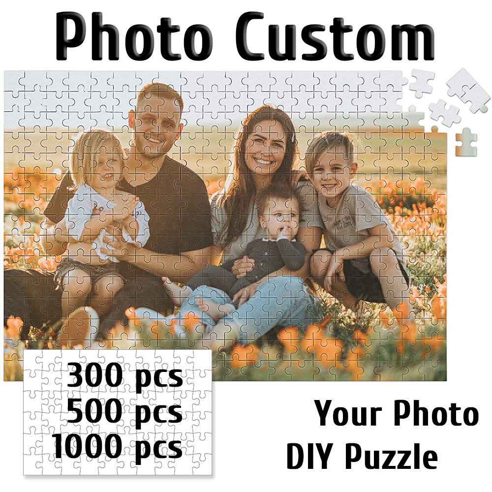 あなたの写真パーソナライズされたカスタムジグソーパズル追加あなた複数仕様自分の写真 DIY 木製ジグソーパズルファミリーギフトおもちゃ