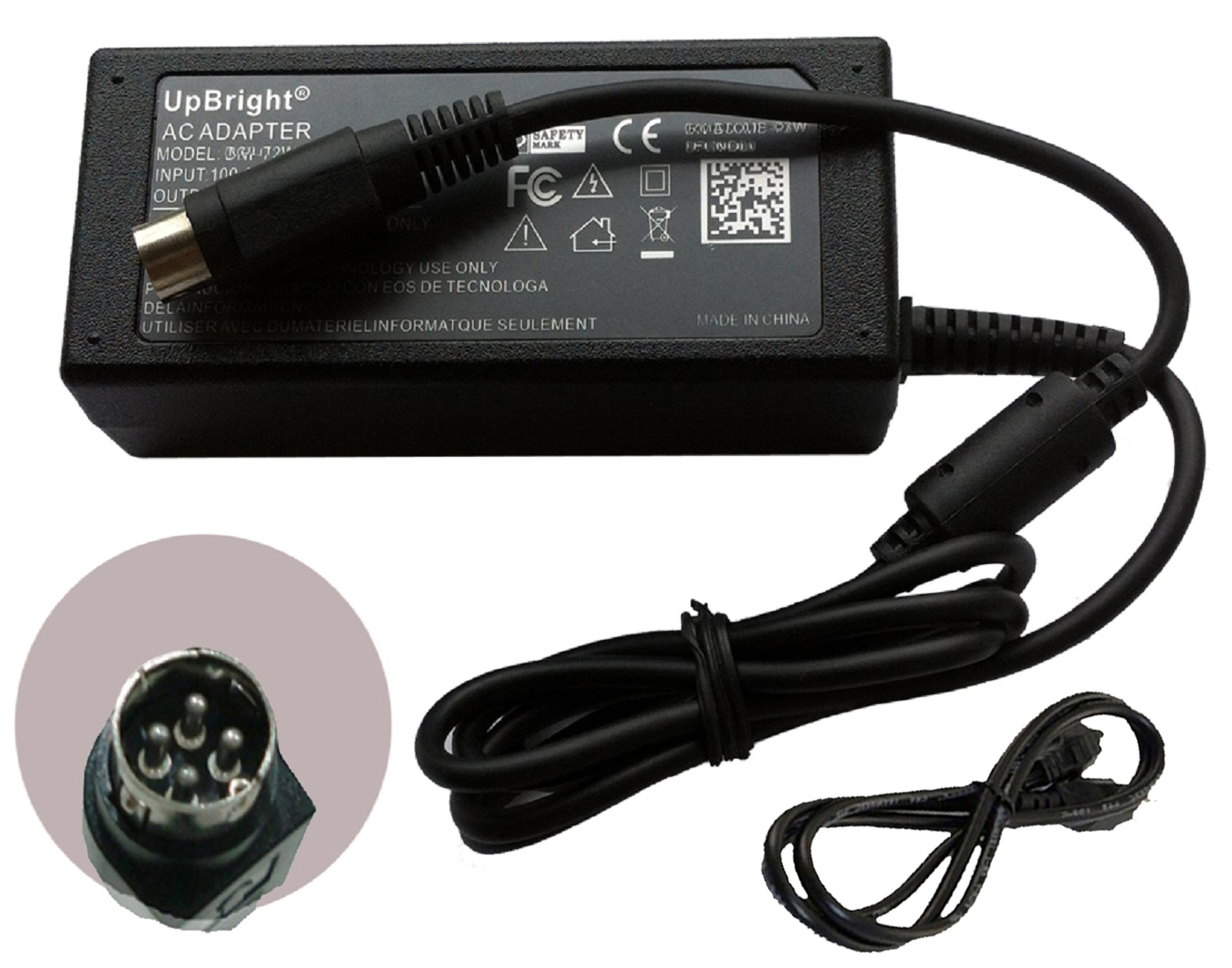 JENTEC JTA0409 ハードディスクドライブ HDD HD 電源コードケーブル充電器用 5V 12V 4 ピン DIN AC/DC アダプター (8 ピンまたは 5 ピンではありません)