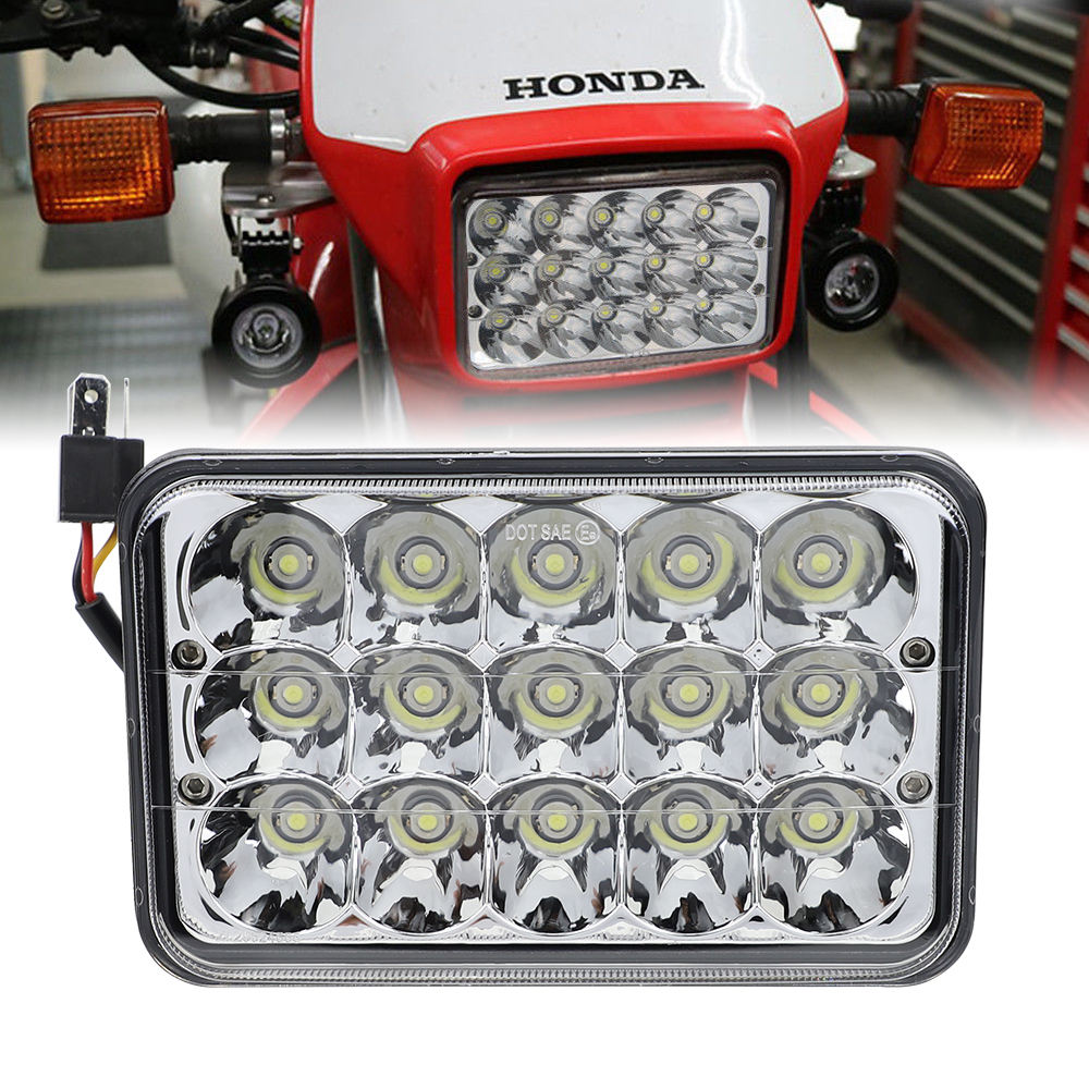 4X6 "オートバイ LED ヘッドライトランプ Hi/Low ホンダ XR250 XR250L XR650L XR650R