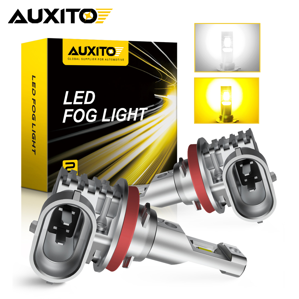 AUXITO 2 個 H8 H11 LED フォグライト電球 Canbus H9 H10 9145 9005 HB3 9006 HB4 LED 車 DRL ドライビングランプスイッチバック白黄 12V