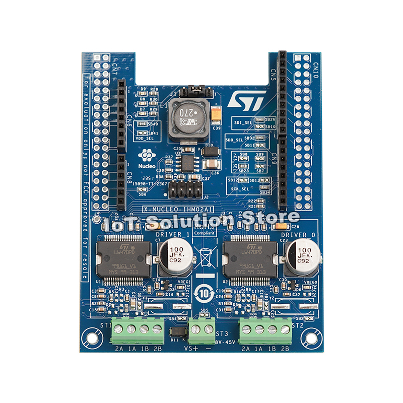 X-NUCLEO-IHM02A1 STM32 Nucleo 用 L6470 ベースの 2 軸ステッピング モーター ドライバー拡張ボード