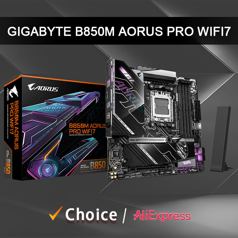 ギガバイト新しい B850M AORUS プロ WIFI7 サポート Ryzen 9000 12 2 2 電源マイクロ ATX AMD B850 ソケット AM5 マザーボード
