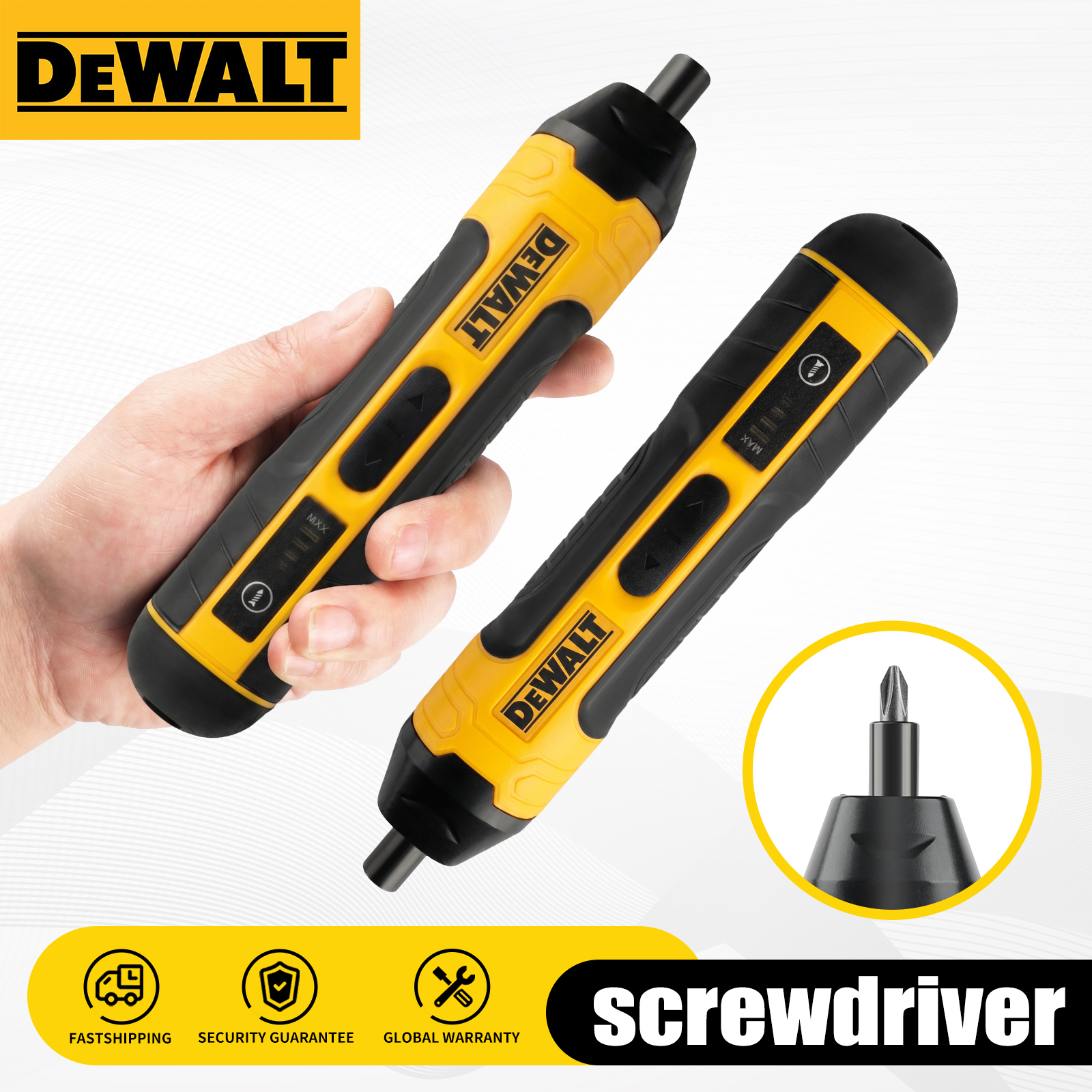 DEWALT DCF681 コードレス電動ドライバー 5N.m 1/4 "六角チャック 1300mAh リチウムイオン家の修理 DIY
