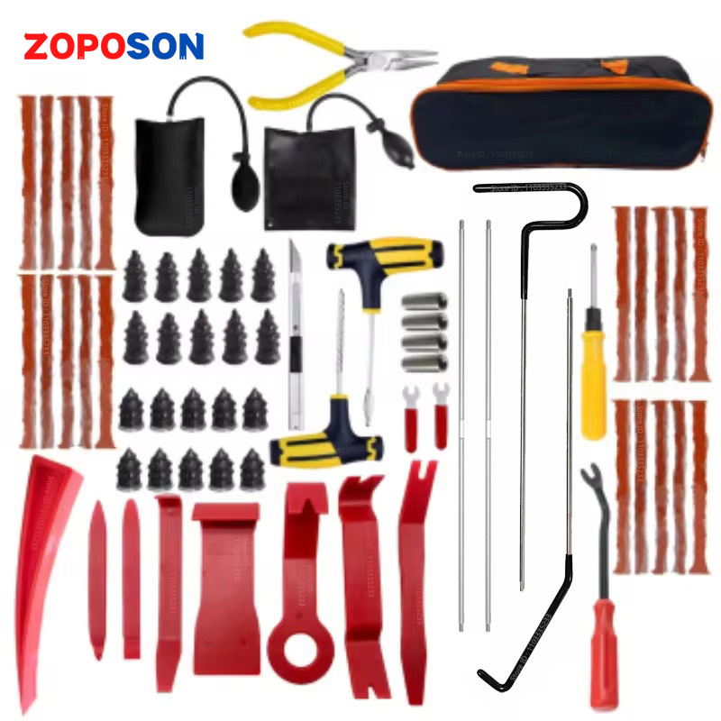 Zoposon 自動ウェッジポンプ鍵屋肥厚ドア修理エアクッション緊急車オープンロック解除ツールキットロングリーチグラバー付き