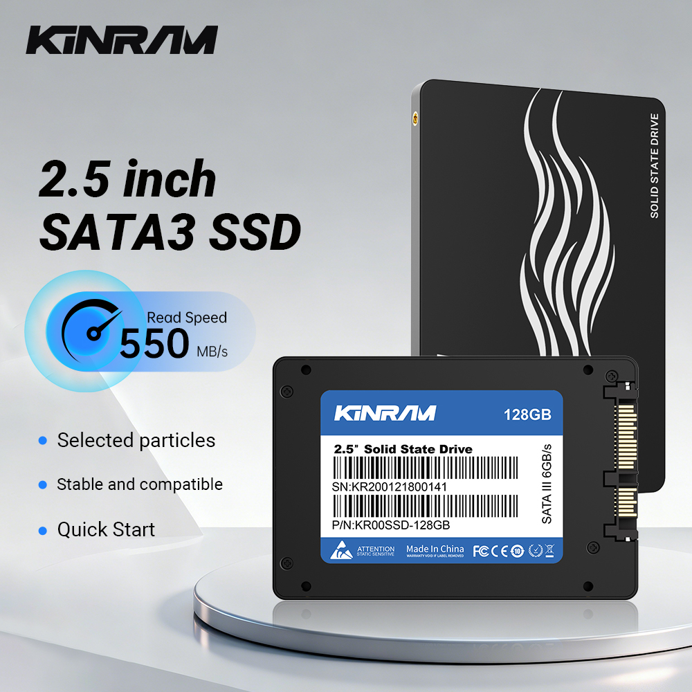 KinRam 2.5インチ SATA3 SSD 64GB 120GB 128GB 240GB 256GB 内蔵ソリッドステートドライブ 120GB 高性能 HDD PC ラップトップデスクトップ用