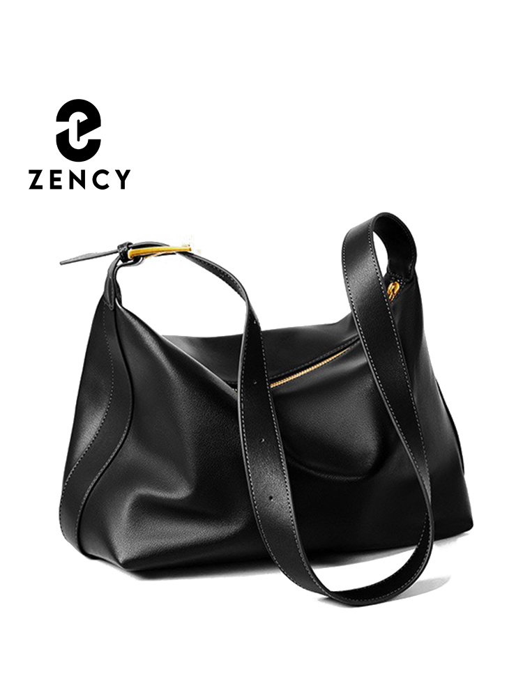 Zency 女性大容量メッセンジャーバッグクロスボディ高級デザイナー脇の下トートハンドバッグ 2024 新しいトレンディな冬バッグ Shoppin