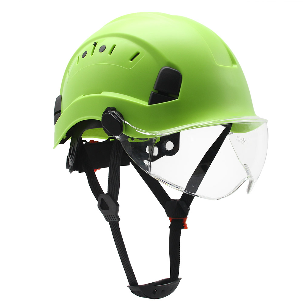 ゴーグル付き安全ヘルメット ABS 建設作業キャップ保護ハード帽子登山乗馬屋外作業救助ヘルメット