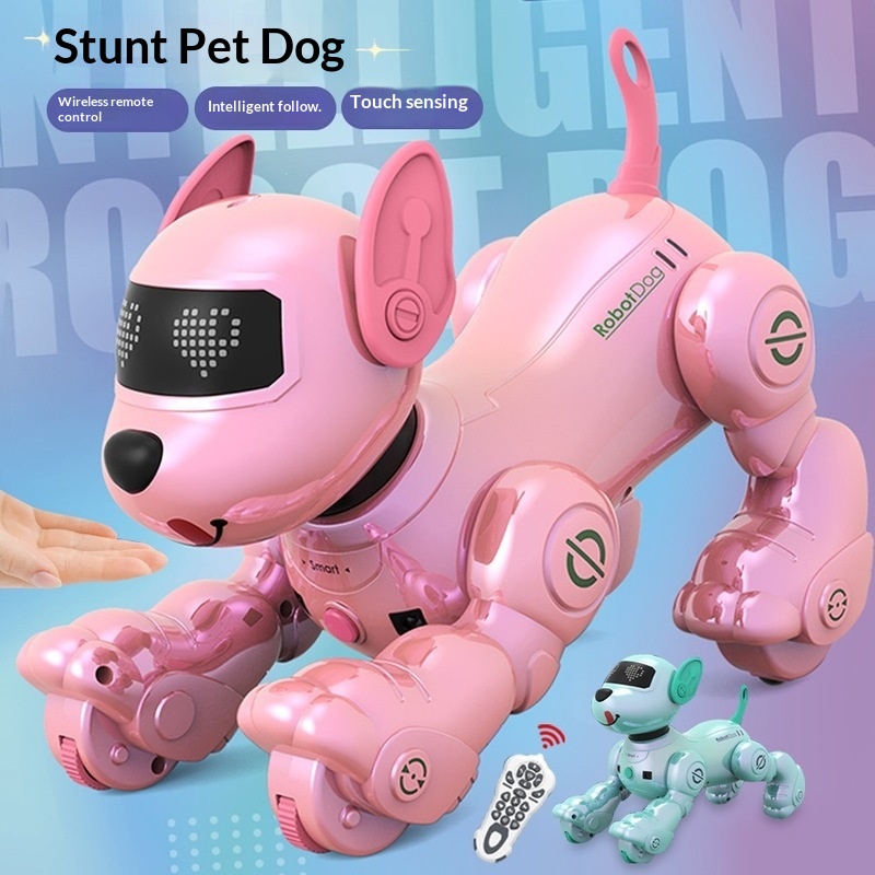 新しい 2.4 グラム RC スタントロボット犬プログラマブル電動ダンスペットインタラクティブ子供のおもちゃサウンド付き