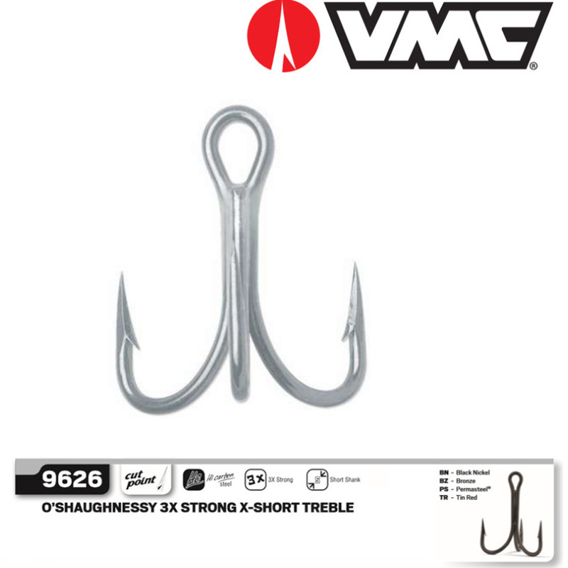 釣り針 VMC フランスから輸入トリプル強化トリプルフック 8# 6# 4# 2# 1# 1/0 2/0 3/0 4/0 5/0