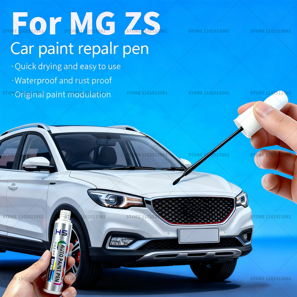 車の塗装修理ペン MG ZS タッチアップスクラッチリムーバー DIY オートアクセサリーホワイト 028 黒 GCY オレンジ NSC 赤 RSJ ブルー 017