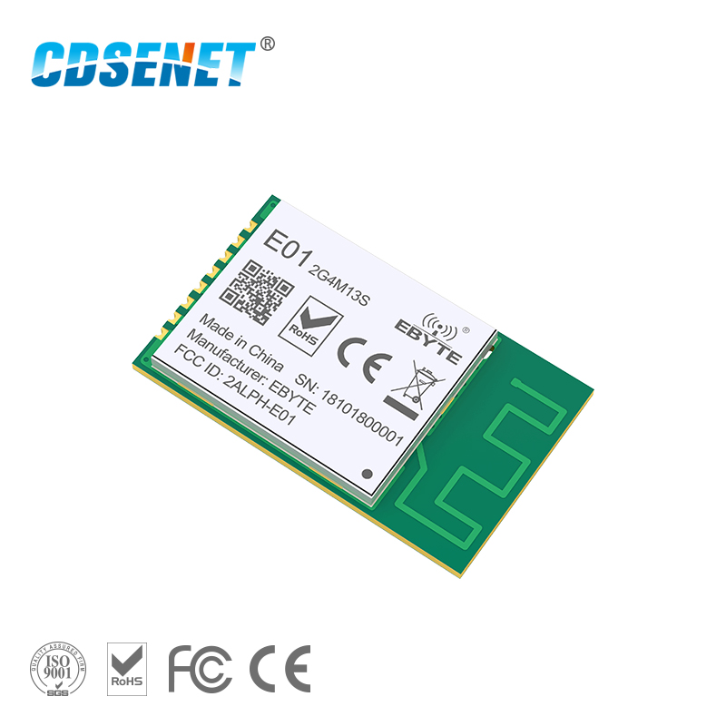 5 個 nRF24L01P 2.4GHz 20mW E01-2G4M13S SPI トランシーバー 13dBm SMD PCB アンテナ nRF24L01 PA LNA トランスミッター レシーバー