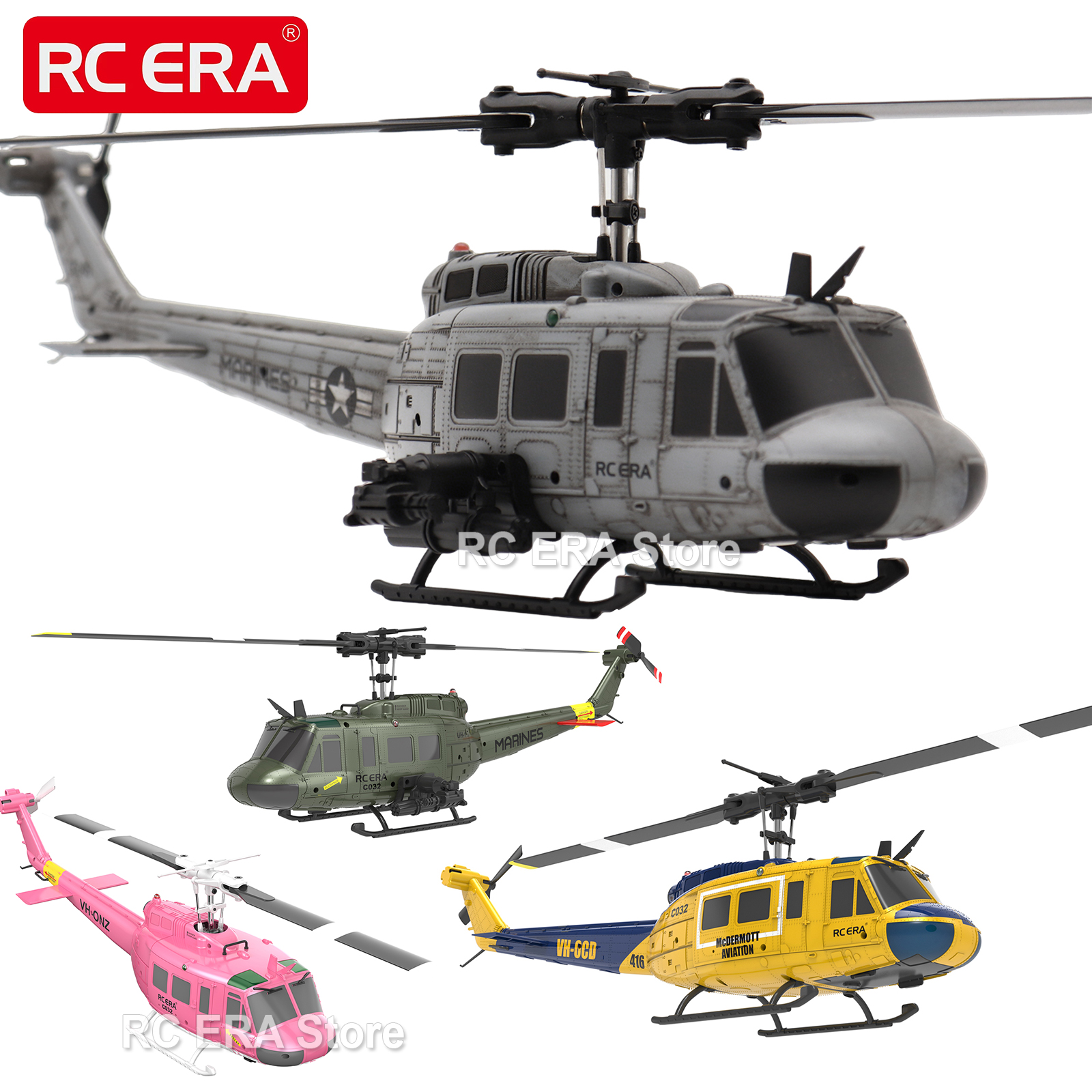 RC ERA C032 UH1 ヒューイ風化海洋 6ch RC ヘリコプターオプティカルフロー TOF 自動安定化リモコン趣味のおもちゃ男の子
