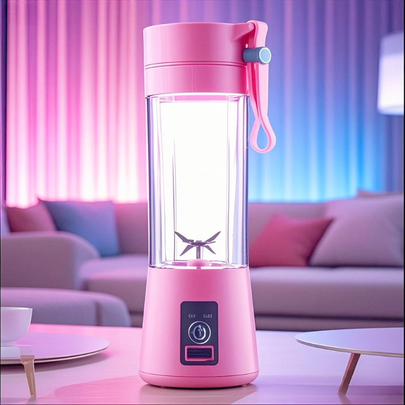 блендер ortable Blender Mini Juice Blender USB Rchargeable Juicer Cup with Six Blades in 3D Blender  Home/Office/Outdoors1800AH