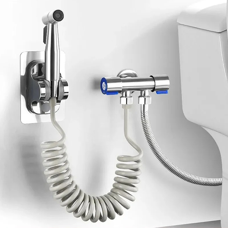 【xxx】トイレスプレーノズルビデホース伸縮式1.5/2メートルスプリング入口ホース電話線シャワーヘッドホース[S14]
