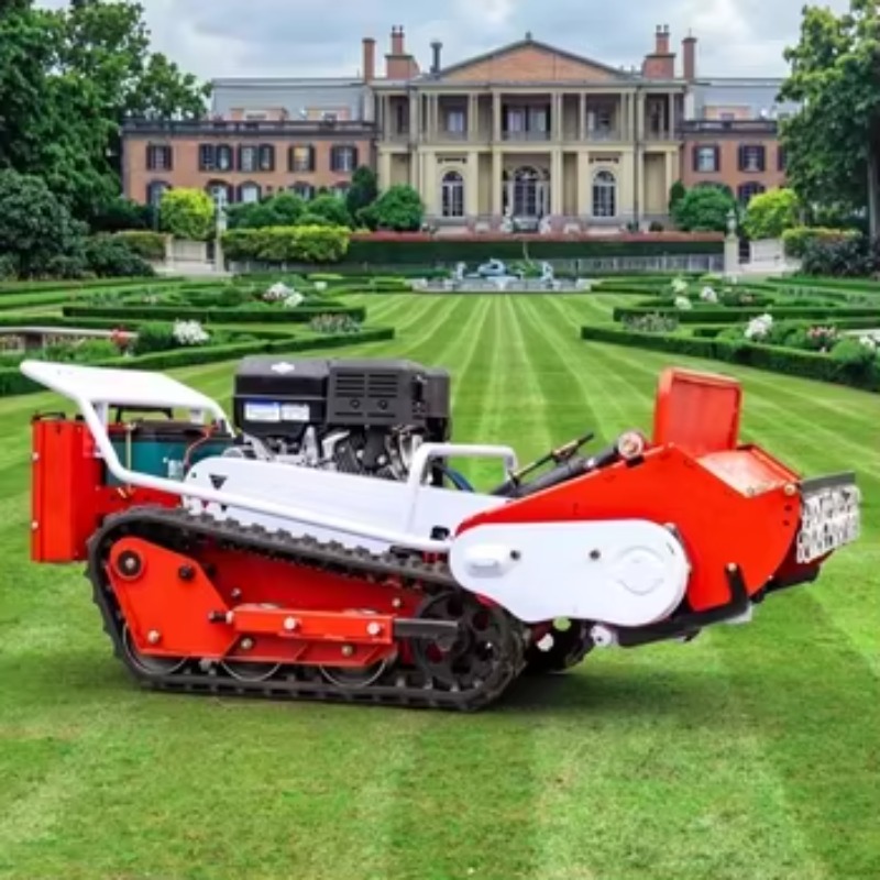Customized Industrial Grade 20HP 24V 4-Stroke Lawn Mower Remote Control Automatic Crawler Rotary Grass Cutter for Farm Garden
