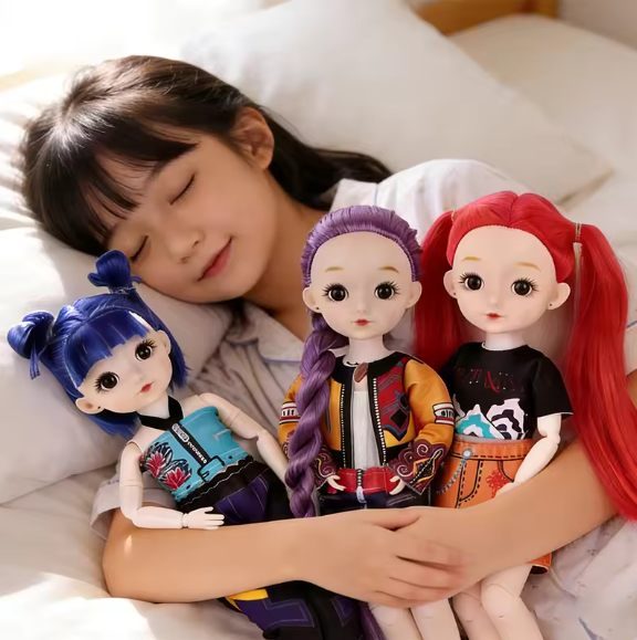 3 個ホット人形おもちゃ 3D アイ音楽テーマソング KPop 新歌手アニメ 12 インチソリッドボディ 15 関節人形ファッション人形セット %%