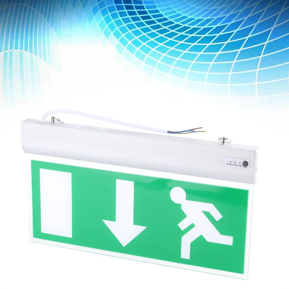 商業 LED 緊急サインランプ出口標識緑色電球防犯灯安全アクリル避難指示灯病院