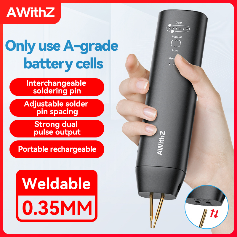 AWithZ 90 ギア調整可能なスポット溶接機ポータブルハンドヘルドスポット溶接機エネルギー貯蔵スポット溶接 DIY 18650 バッテリー用