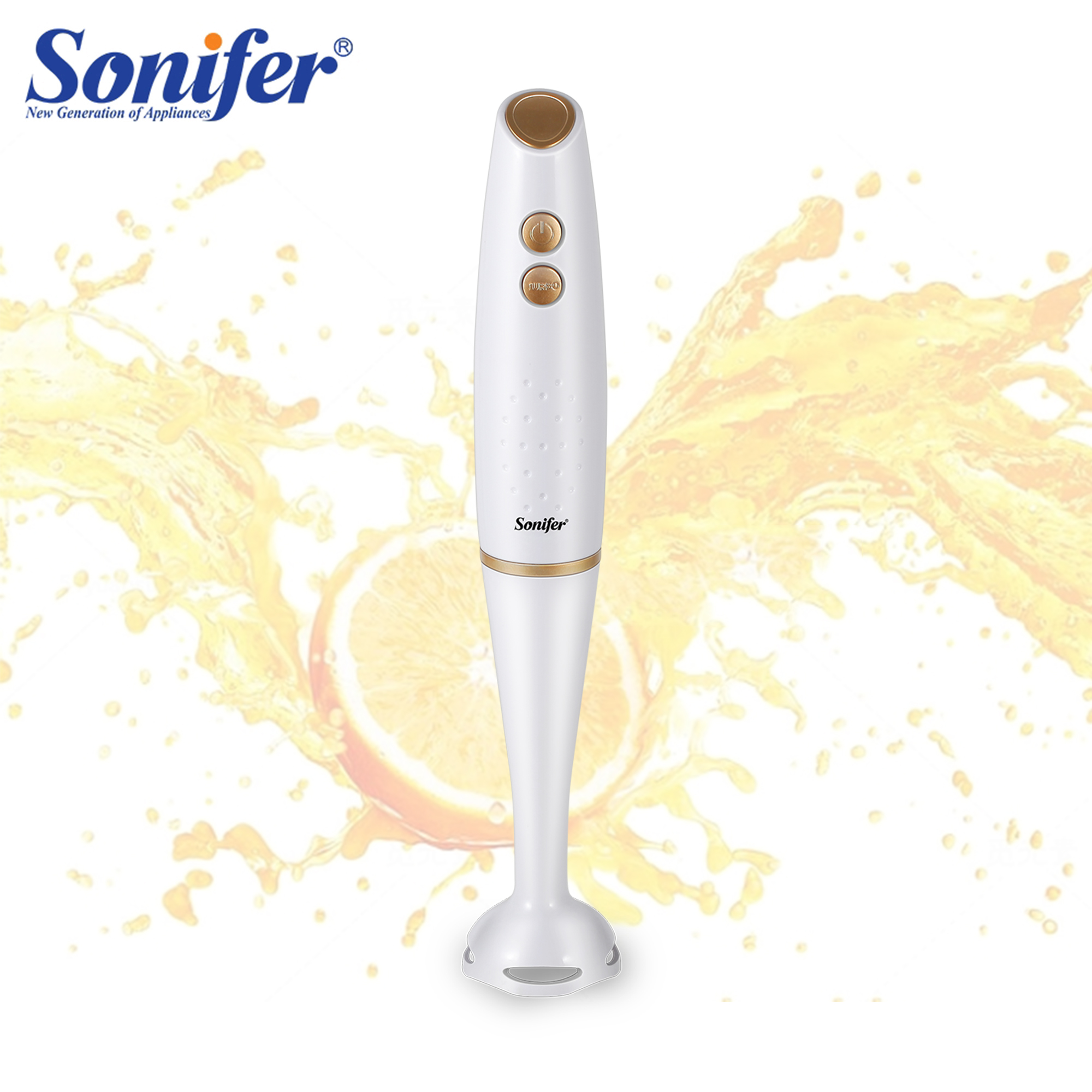 「Sonifer ハンドブレンダー SF-8103 。2 スピード。ファッショナブルな外観。ハイパワーモーター。効率的、高速、便利。