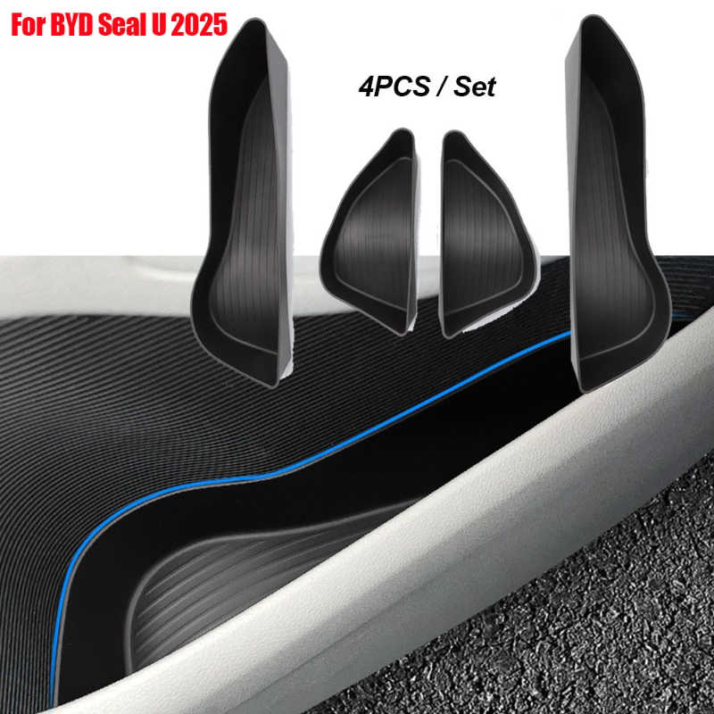 BYD シール U ソングプラス Dm-i Ev 2025 車のドアハンドル収納ボックスコンテナホルダートレイフロントリア 4 個セットカーアクセサリー