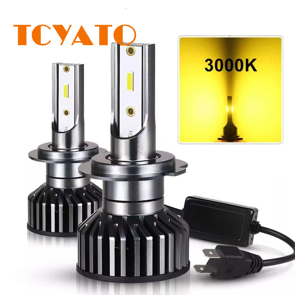 車のヘッドライト H4 H7 LED H11 9005 3000K 黄色光 6000K 白色光スポットライトキング 160 ワット 24000LM 照明 1860 CSP12V LED ヘッド