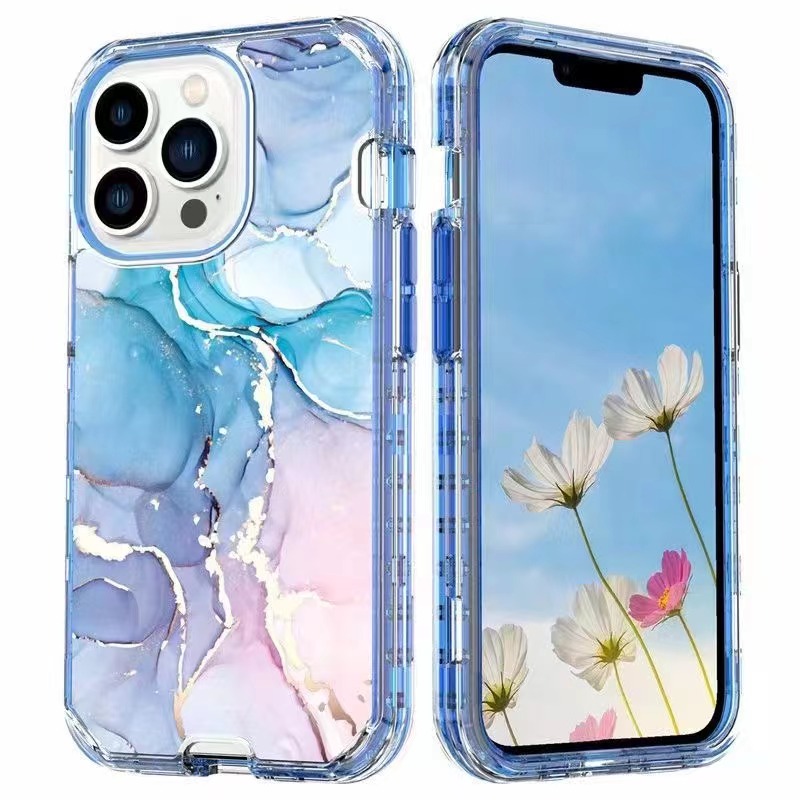 ファッション大理石携帯電話ケースすべての電話用カスタム耐衝撃 360 電話カバー Fundas Para Celulares