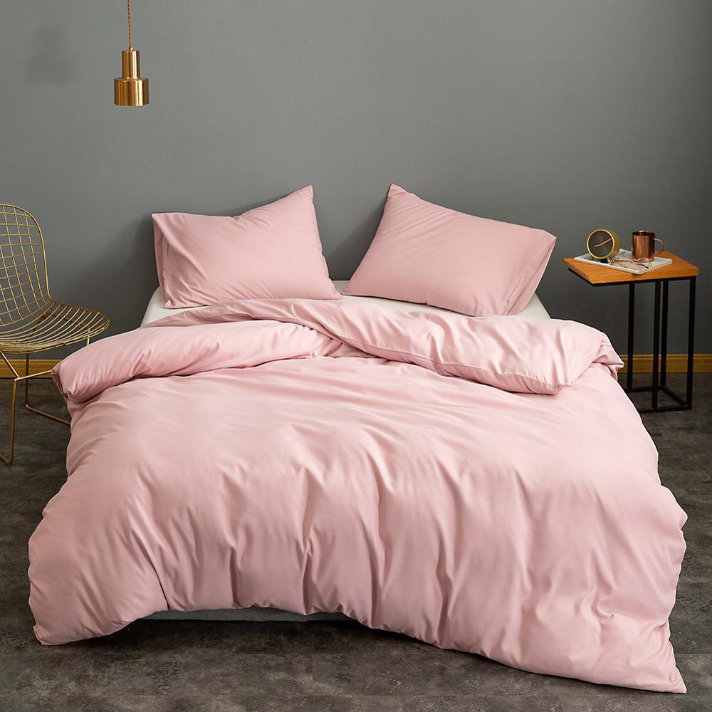 1 PC キルトカバー ピンク ベッドカバー 枕カバー 女の子用 無地 pociel 200x220 掛け布団カバー キングサイズ (枕カバーなし)