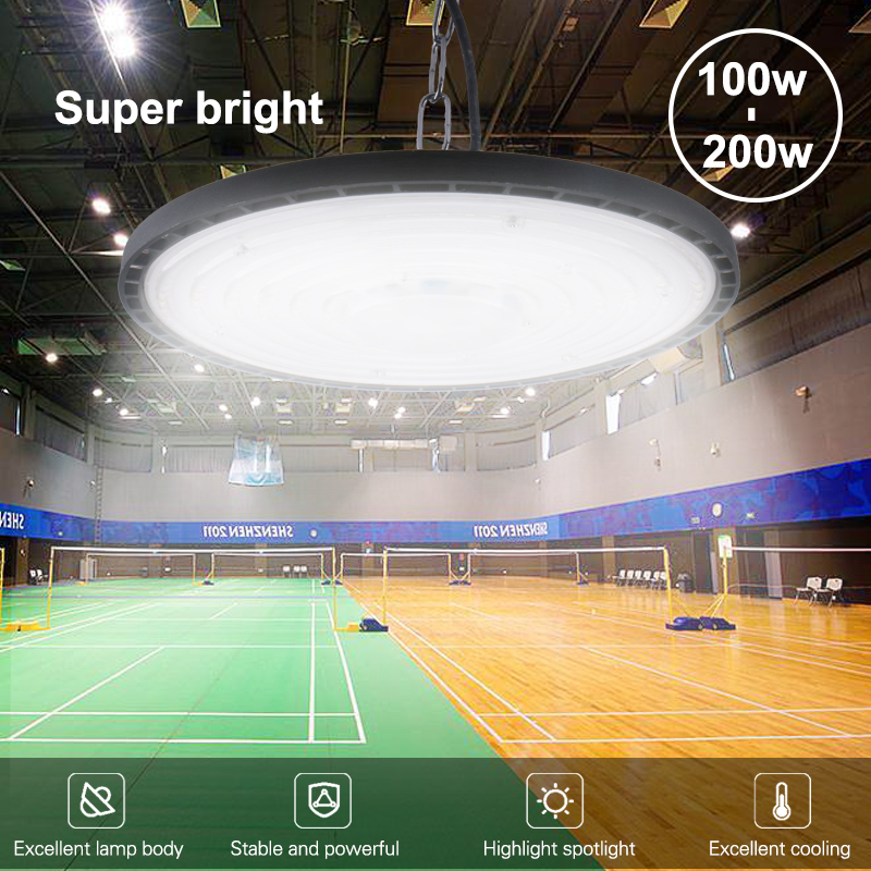 200 ワット LED ハイベイライト工業用ランプガレージ倉庫白色光 6000 18K 防水商業市場工場 100 ワット 150 ワット