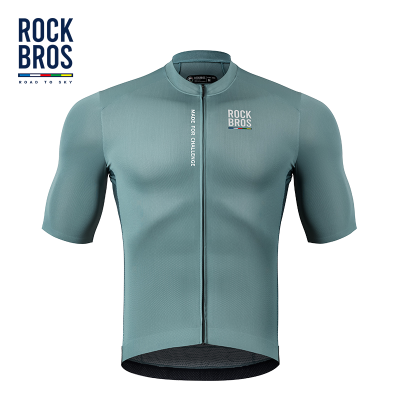 Rockbros ロードトゥスカイ男性半袖サイクリングジャージ高弾性通気性プロフェッショナルサイクリングジャージ男性サイクリング服