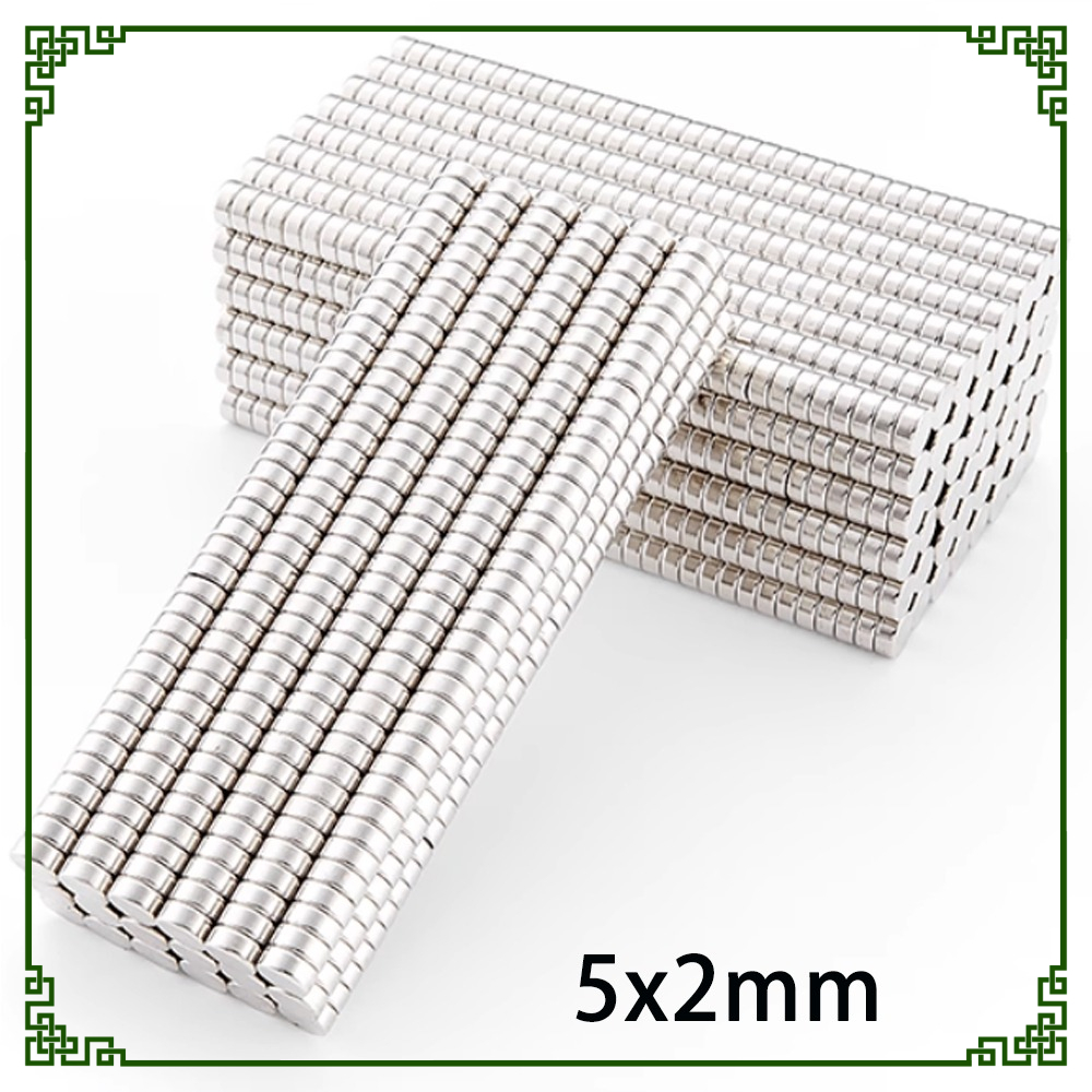 5x2mm ラウンド強力マグネット 5*2 ミニ小型強力ディスクマグネット冷蔵庫、DIY、建築、科学、工芸、教育用 5x2