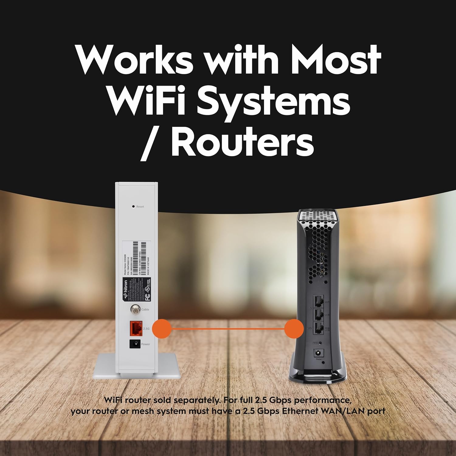 家具 CODA56 DOCSIS 3.1 ケーブル モデムのみ (ファイバーではない) 2.5 Gbps | WiFi/音声/ルーターなし単一イーサネット ポート