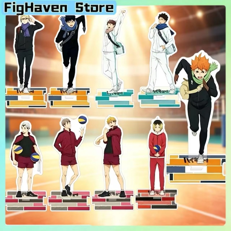 Haikyuu Anime Acrylic Stand Figure Shoyo Hinata Tobio Kageyama Kenma Kozume Atsumu Miya Desktop Ornament 15cm Collectible Gift