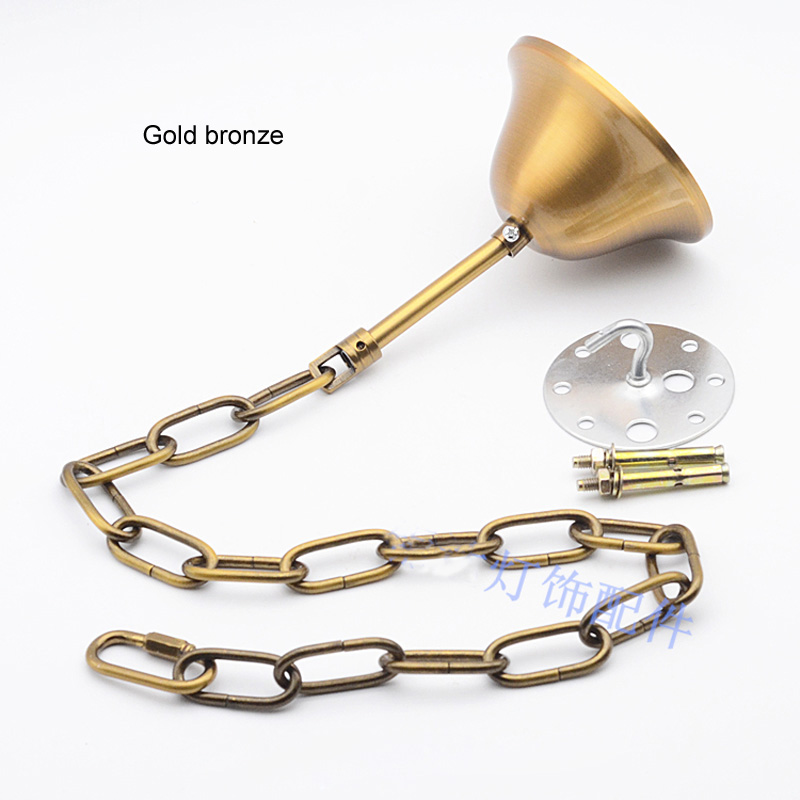 110mm Hanging Bell Ceiling Canopy Chandelier Pendant Lamps Ceiling Rose With Load-bearing Iron Chain DIY Lighting Accessories