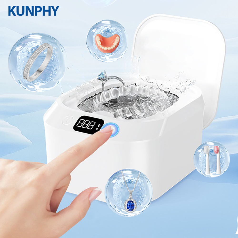 KUNPHY 超音波洗浄機特別なブレースクリーニング家庭用ジュエリー洗浄機 46kHz 充電式クリーナー 220 ミリリットル