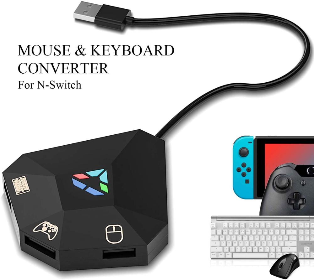 Nintendo Switch 用キーボードおよびマウス アダプター、PS4、XOne、PS3、X360 用キーボードおよびマウス アダプター