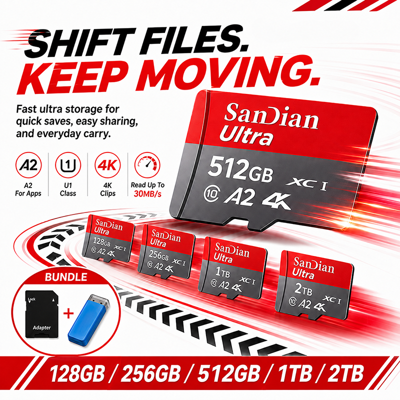 オリジナルクラス10マイクロTF/SDカード128GB高速メモリーカード、携帯電話、デジタルカメラ、ノートパソコン、PC、MP3プレーヤー向け安定したパフォーマンス