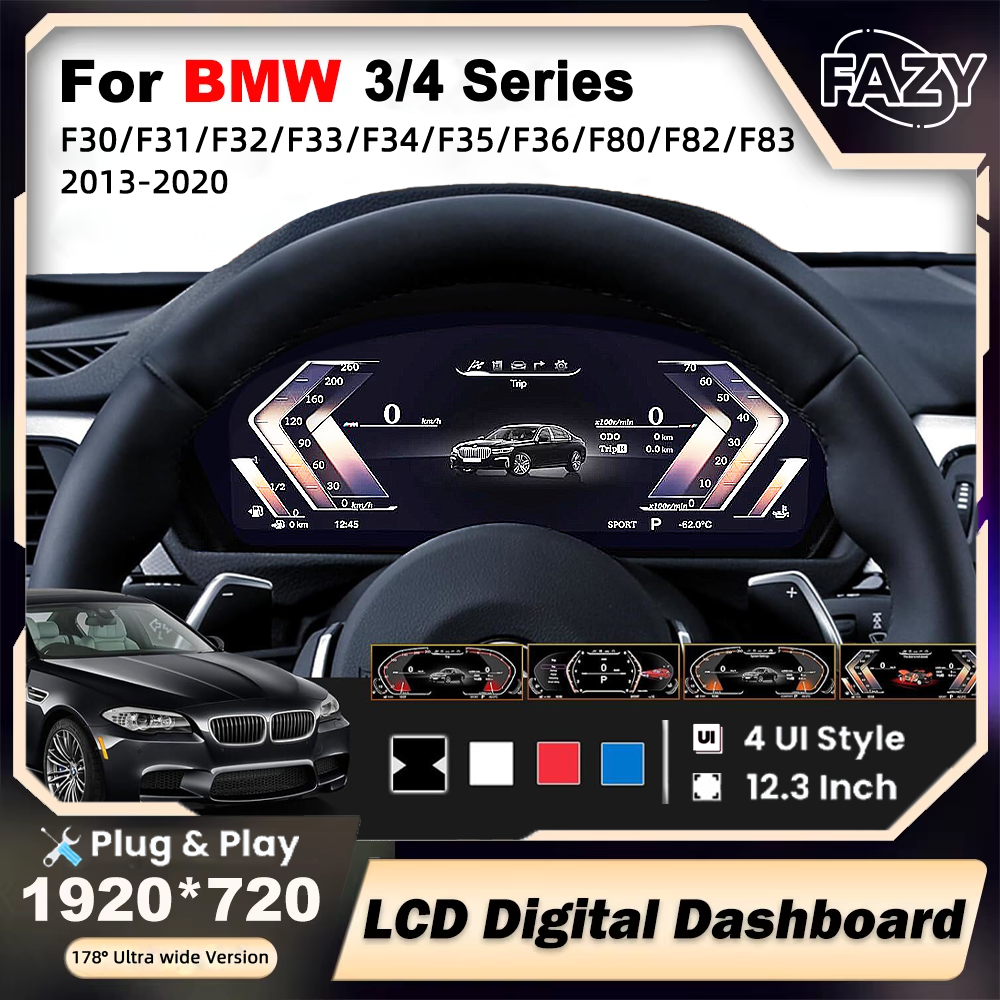 Dashboard For BMW 3 4 Series F30 F31 F34 F35 F32 F33 F36 F80 F82 F83 Multiple Styles Speedometer LCD Digital Instrument Cluster