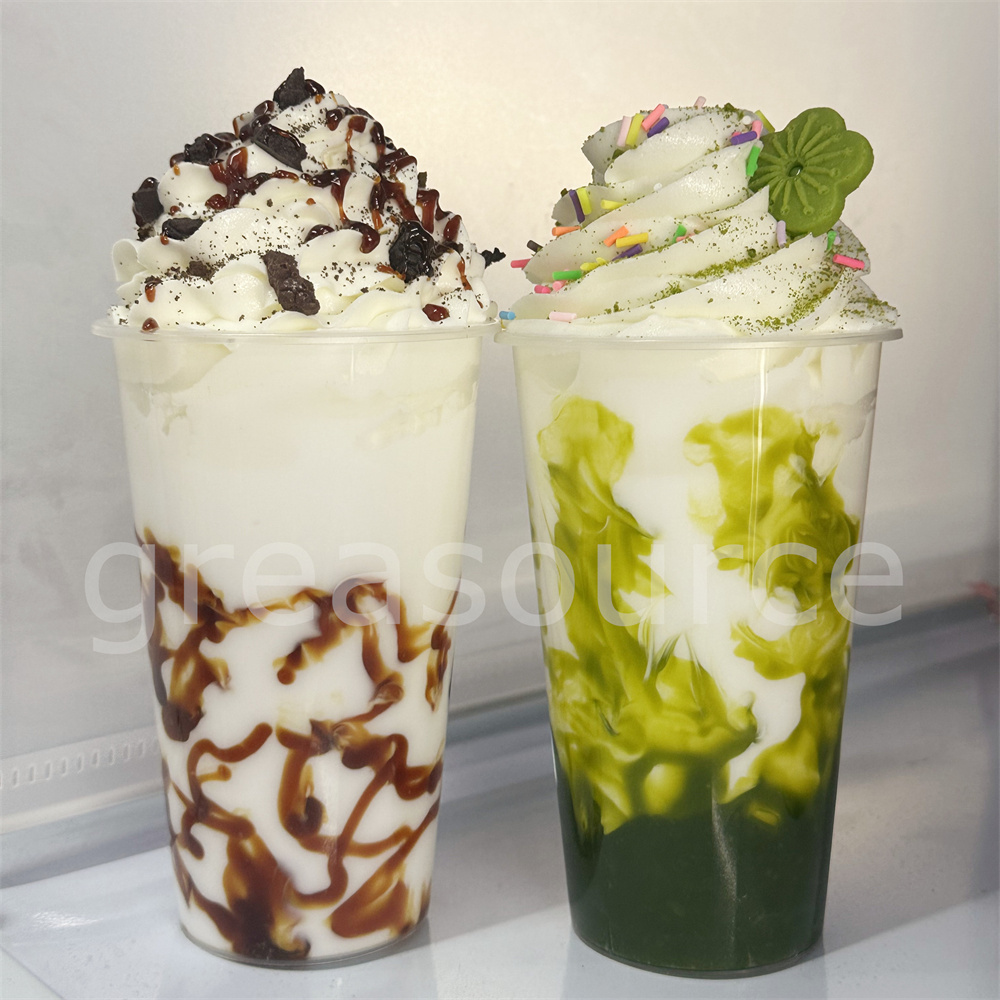 模擬バブルティーアイスクリーム抹茶アソートフレーバーチョコレートビスケットストロベリーフェイクデザート写真撮影小道具モデルパーティー