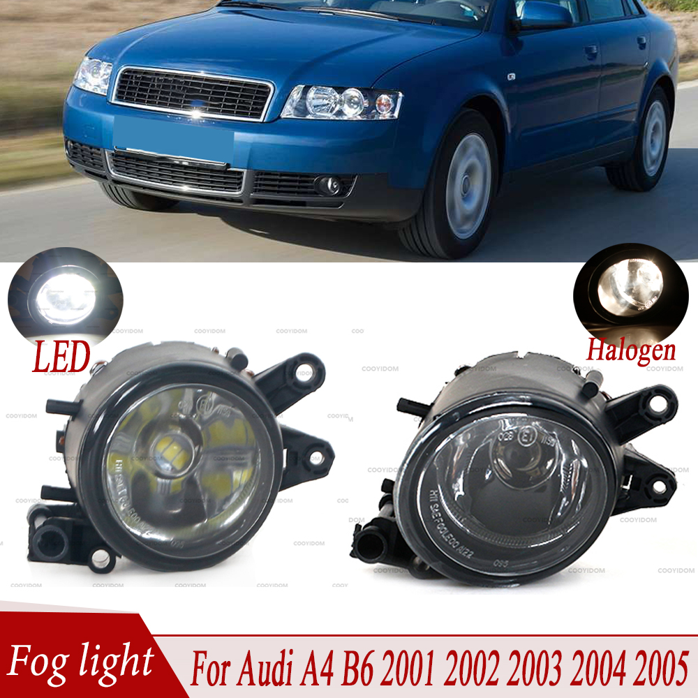 R-AUTO アウディ A4 B6 2001 2002 2003 2004 2005 RS4 車のスタイリングフロントバンパーフォグランプフォグランプ電球 8E0941700 8E0941699