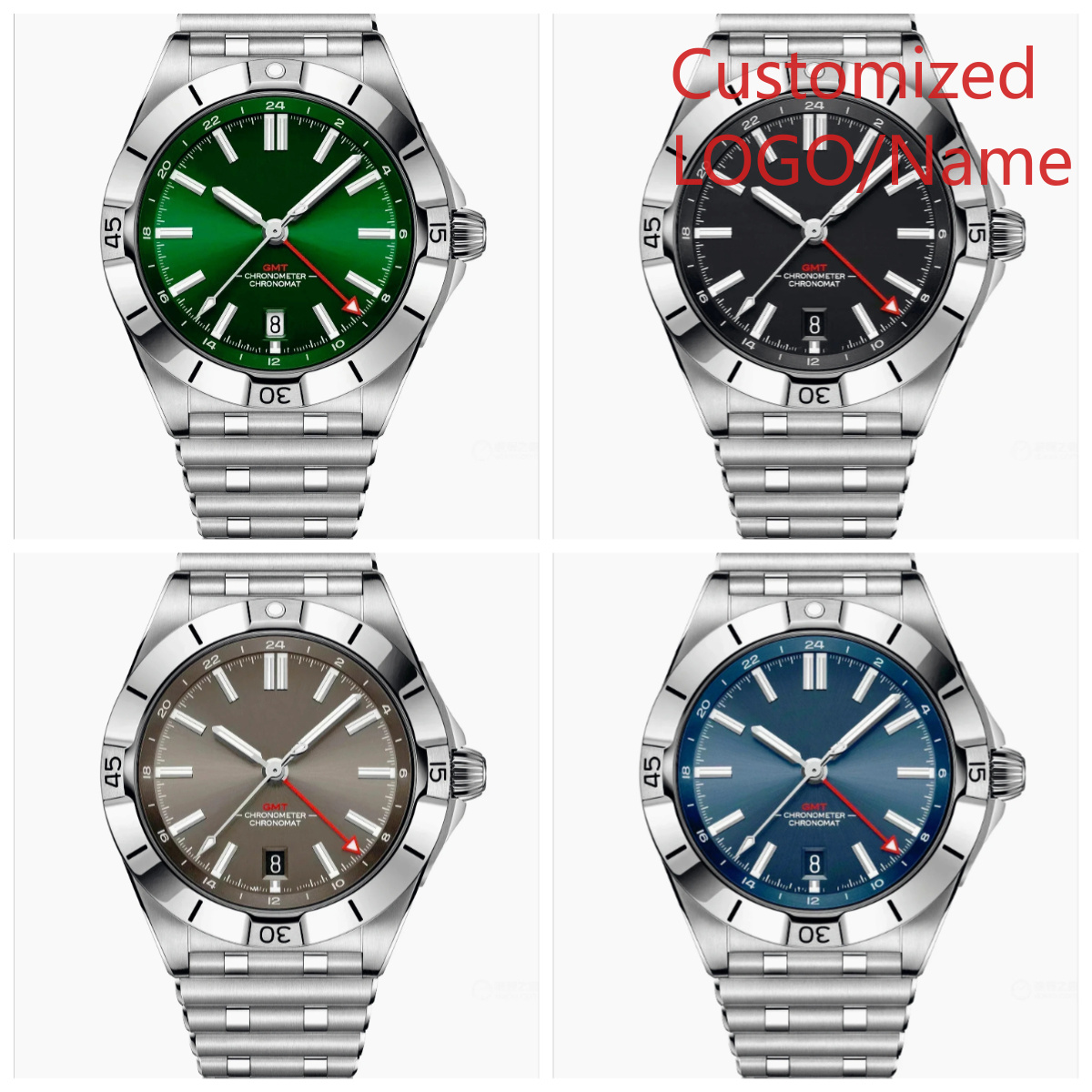 A1212 ストア 44mm メンズ自動機械式スポーツウォッチ、フル機能、904L カスタマイズされた時計