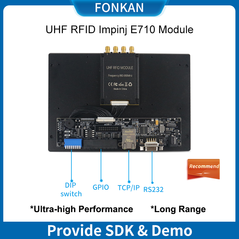 UHF RFID モジュール長距離リーダーモジュール 860 960mhz アクセスコントロールカードモジュール EPC Gen2 UHF RS232 TCP/IP RFID UHF E710 リーダー