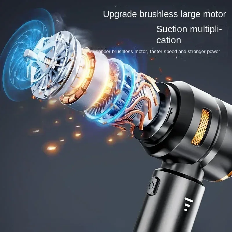 車の掃除機ハイパワーポータブルハンドヘルドワイヤレスブラシレスモーター洗浄機家電用強力エアダスター