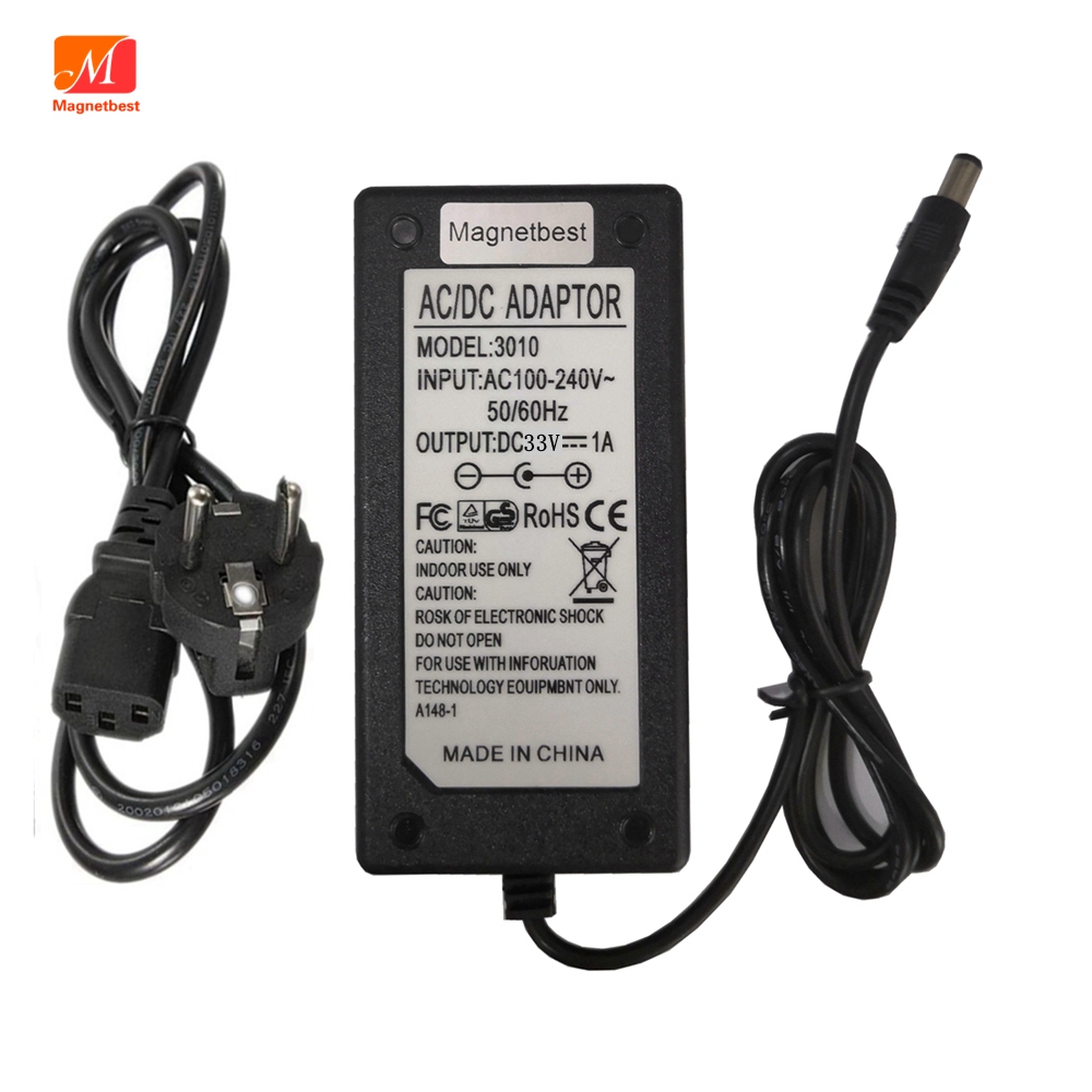 33V 1A 33 ボルト 1000mA アダプタ充電器 DC 5.5x2.1mm/2.5mm US EU AU UK ケーブルコンバータ電源